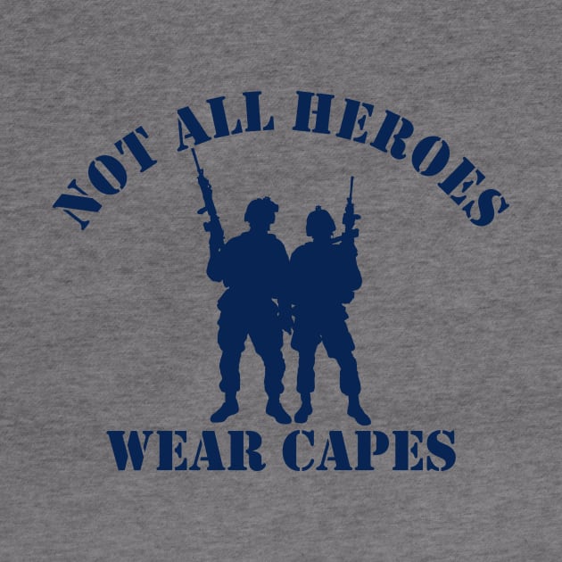 Not All Heroes Wear Capes (navy) by Pixhunter